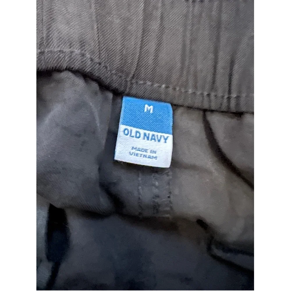 OLD NAVY Black High Waisted Straight Leg Paper Bag Pant M - Picture 8 of 9